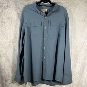 Duluth Trading Co. Men's Dry On The Fly Long Sleeve Fishing Shirt--Size XL-Blue
